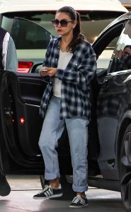 Mila Kunis in a Plaid Shirt