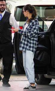 Mila Kunis in a Plaid Shirt