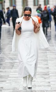 Myleene Klass in a White Outfit