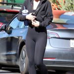 Olivia Wilde in a Black Leggings Arrives at the Gym in Los Angeles 03/19/2024