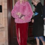 Rachel Riley in a Pink Fur Jacket Arrives at 2024 Inspiration Awards for Women in London 03/22/2024