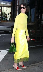 Rebecca Hall in a Yellow Ensemble