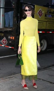 Rebecca Hall in a Yellow Ensemble