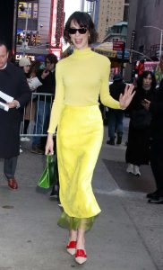 Rebecca Hall in a Yellow Ensemble