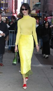 Rebecca Hall in a Yellow Ensemble