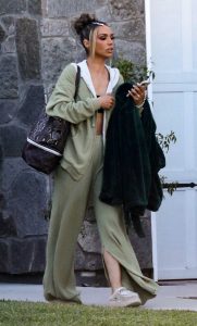 Scheana Shay in an Olive Pantsuit