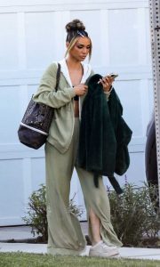 Scheana Shay in an Olive Pantsuit