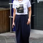 Vicky Pattison in a White Tee Leaves the Global Studios in London 03/22/2024