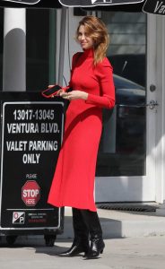 Whitney Port in a Red Dress