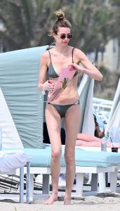 Whitney Port in an Olive Bikini