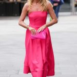 Amanda Holden in a Pink Dress Leaves the Heart Radio in London 04/08/2024