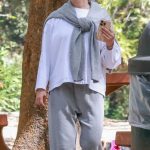 Ashley Tisdale in a Grey Sweatpants Was Seen Out in Griffith Park in Los Angeles 04/02/2024