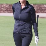 Catherine Zeta-Jones in a Black Outfit Was Seen at a Golf Course in Montecito 03/31/2024