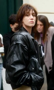 Charlotte Gainsbourg in a Black Leather Jacket