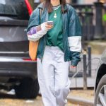 Emily Ratajkowski in a Red Sneakers Was Seen Out in New York 04/18/2024
