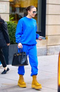 Jennifer Lopez in a Blue Sweatsuit