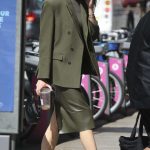 Karlie Kloss in an Olive Blazer Was Seen Out in SoHo in New York City 04/09/2024