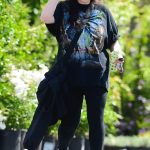 Kat Dennings in a Black Cap Goes Shopping for Plants in Los Angeles 04/17/2024