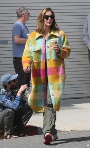 Katharine McPhee in a Colorful Coat