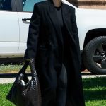 Lady Gaga in a Black Coat Visits a Friend in West Hollywood 04/07/2024