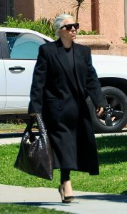 Lady Gaga in a Black Coat