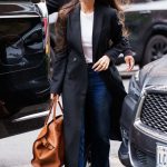 Olivia Munn in a Black Coat Was Seen Out in New York 04/21/2024