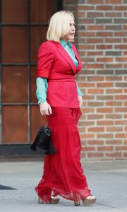 Patricia Arquette in a Red Suit