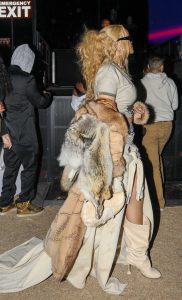Rihanna in a Beige Outfit
