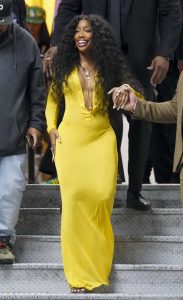 SZA in a Yellow Dress