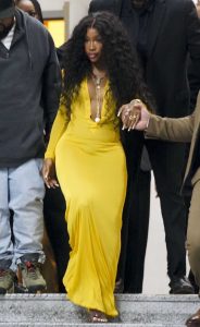 SZA in a Yellow Dress