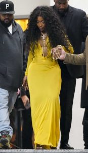 SZA in a Yellow Dress