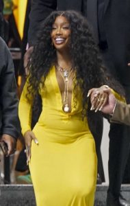 SZA in a Yellow Dress