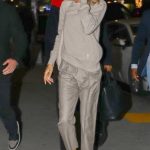 Zendaya in a Beige Sweater Was Seen Out for Dinner at Mamo in New York City 04/23/2024