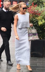 Amanda Holden in a Grey Ensemble