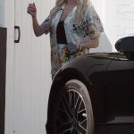 Erika Jayne in a Patterned White Pantsuit Was Seen Out in Los Angeles 05/28/2024