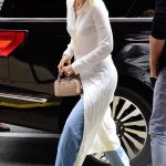 Gigi Hadid in a White Cardigan Was Seen Out in New York City 05/08/2024