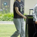 Kaley Cuoco in a Black Tee Films a Scene for Based on a True Story in Los Angeles 05/29/2024