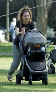 Kaley Cuoco in a Black Tee