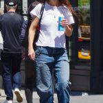 Katie Holmes in a White Tee Was Seen Out in New York 05/07/2024