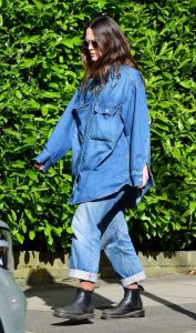 Keira Knightley in a Denim Shirt