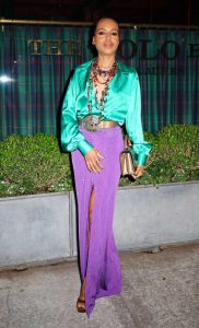 Kerry Washington in a Purple Skirt