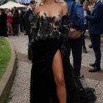 Lisa Opie in a Black Dress Arrives at the 77th Cannes Film Festival in Cannes 05/15/2024