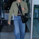 Lucy Hale in a White Sneakers Arrives at Nice Airport in Nice 05/23/2024