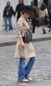 Nicky Hilton in a Beige Trench Coat