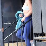 Olivia Wilde in a Blue Leggings Exits the Gym in Los Angeles 05/29/2024