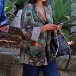 Jordana Brewster in a Camo Jacket Was Seen Out in Los Angeles 05/01/2024