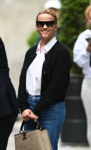 Reese Witherspoon in a Black Cardigan