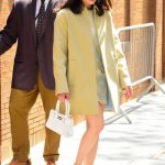 Sofia Carson in a Yellow Jacket Leaves ABC Studios in New York 05/02/2024