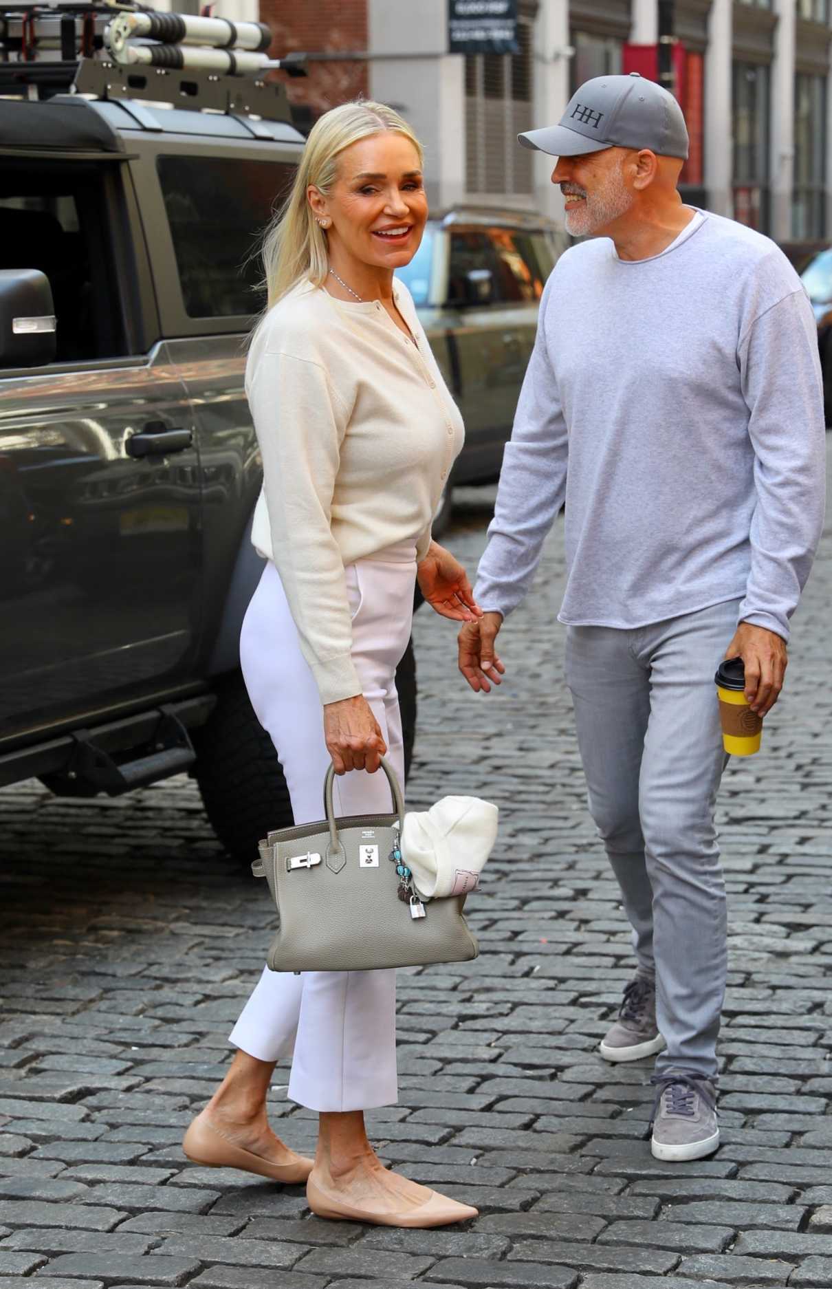 Yolanda Hadid in a White Pants