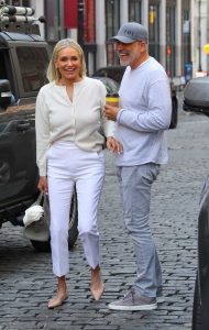 Yolanda Hadid in a White Pants